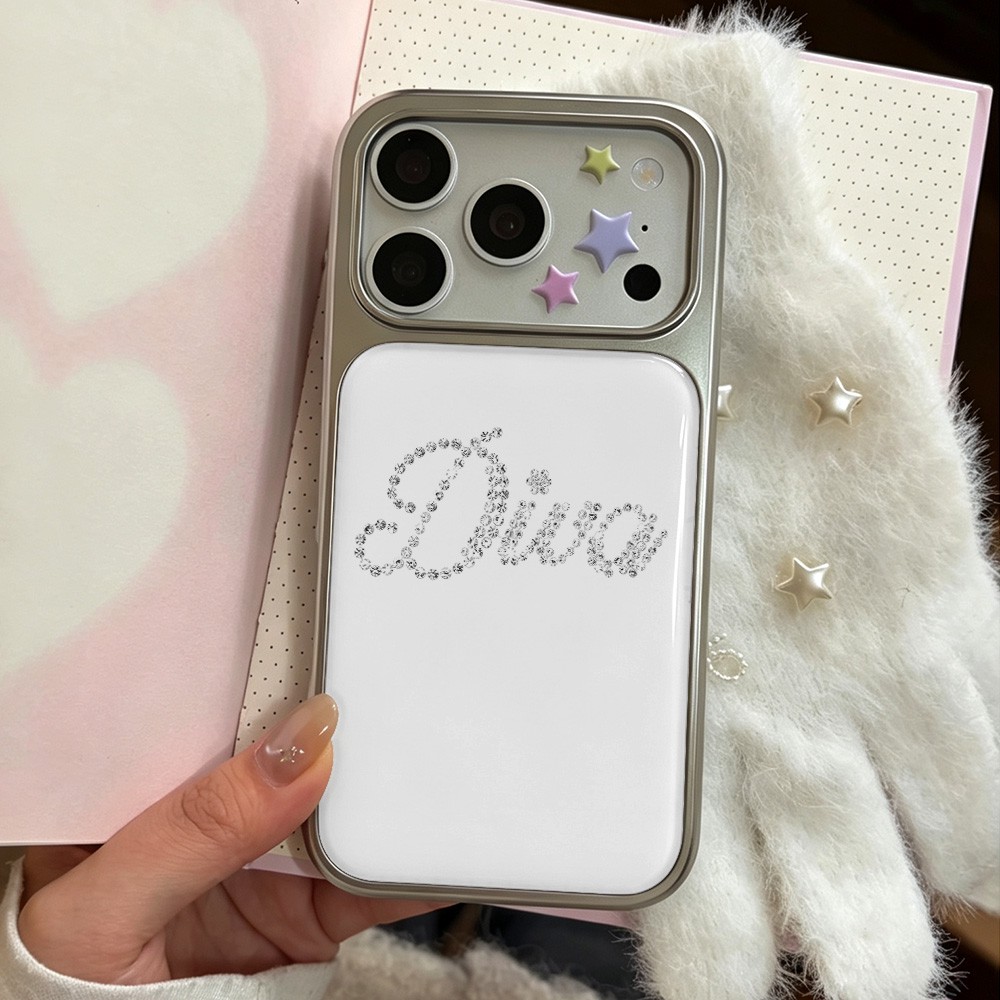 Resin Art Alphabet - Diva Glitter Letter Phone Case for