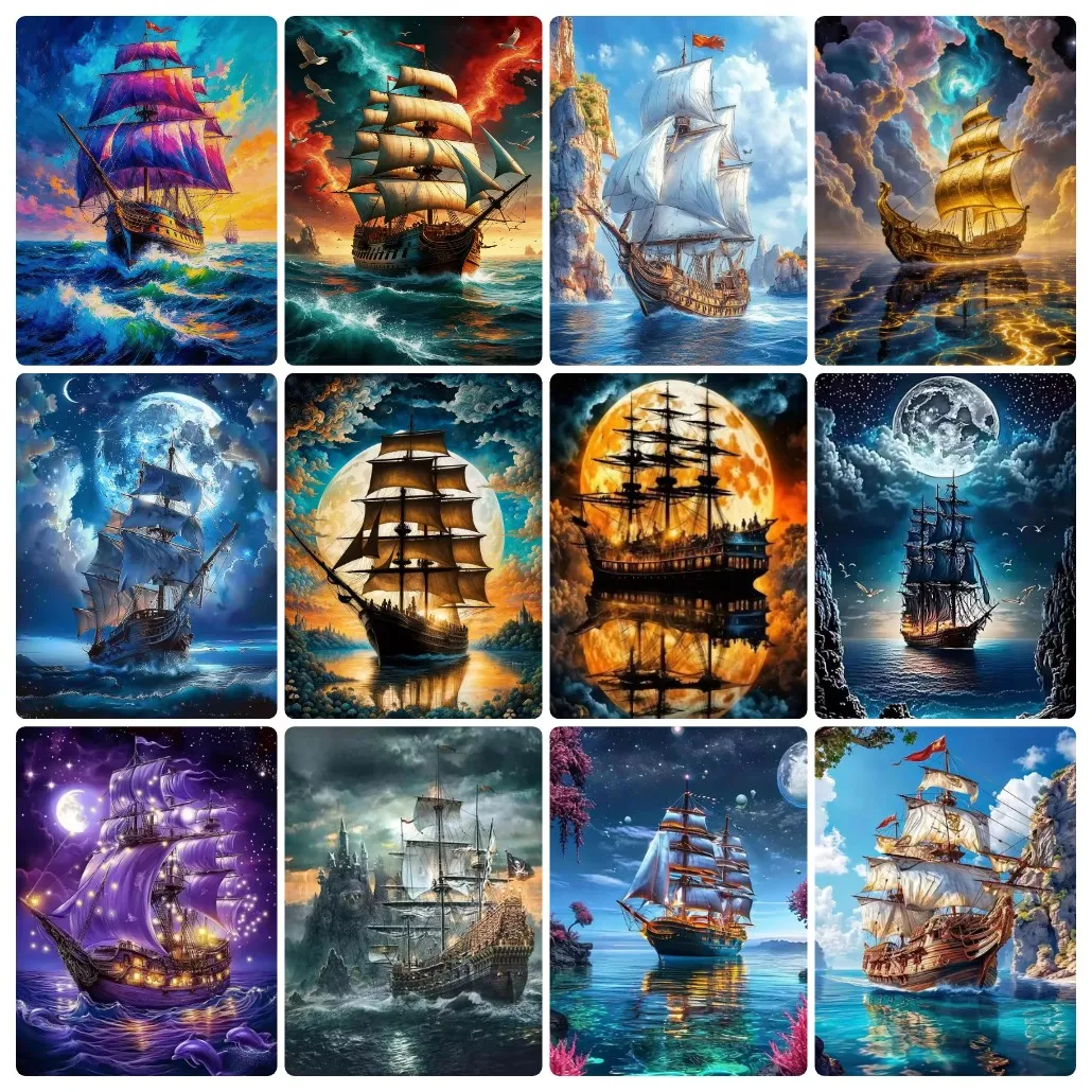 Diamond Painting Sailboat Land - đánh giá và giá Resin Art Work