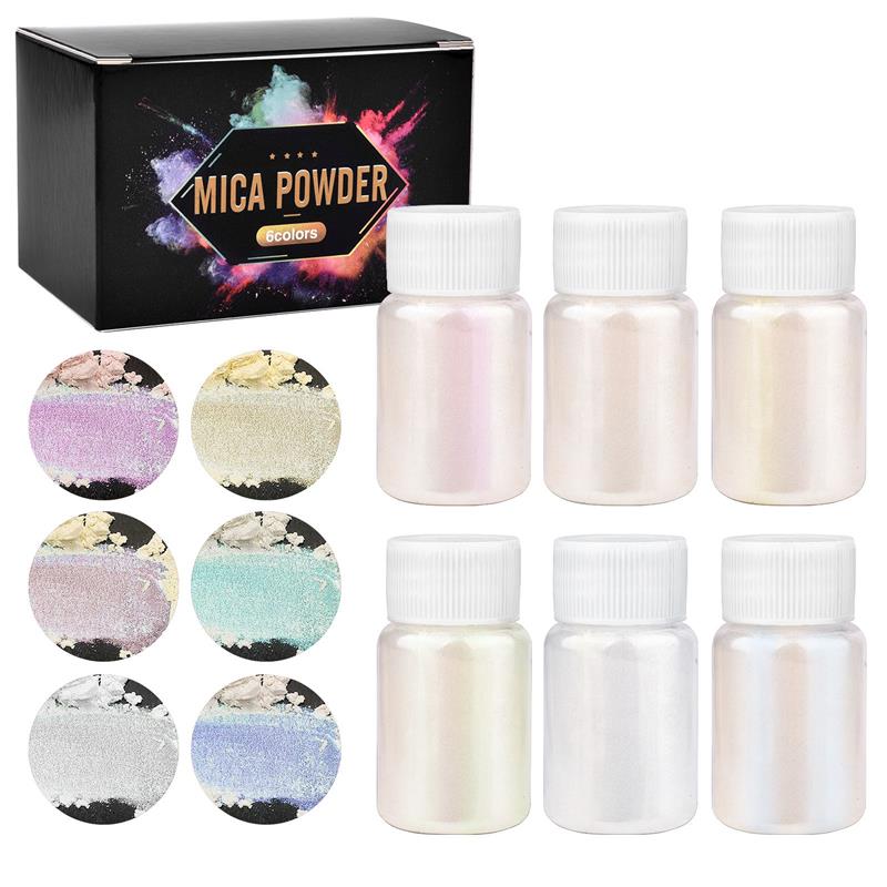 6 Pcs-Set Epoxy Resin Dye Mica - đánh giá và giá Resin Art Case